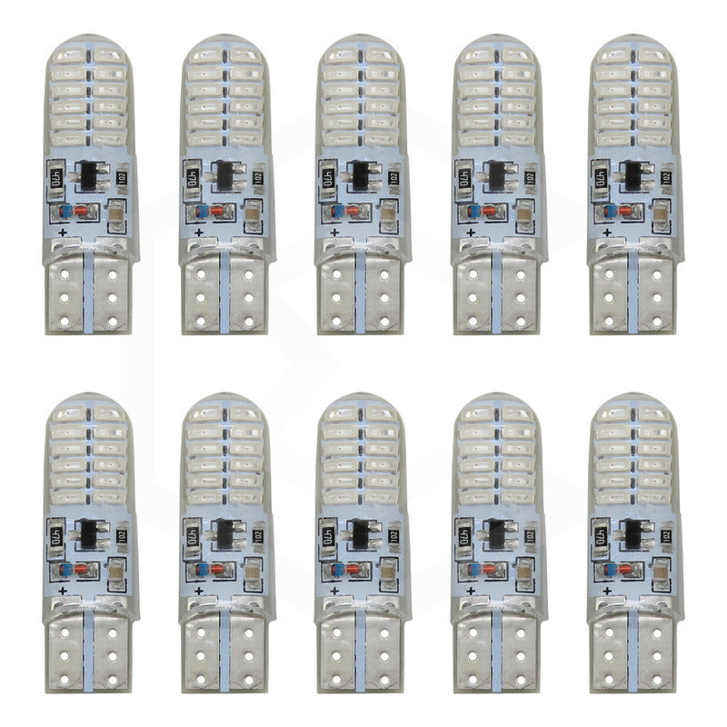 Kit De 10 Focos De Pellizco 24 Leds Canbus Fijo+estrobo 12v