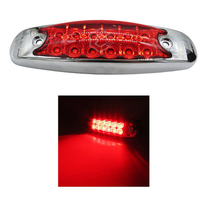 2 Plafón Lateral 12 Leds Tipo Peterbilt Fijo Estrobo Cromado