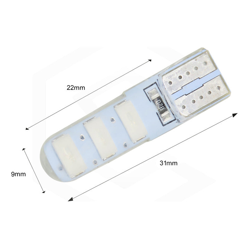 Kit De 10 Focos De Pellizco T10 6 Gel Leds Smd Alta Potencia
