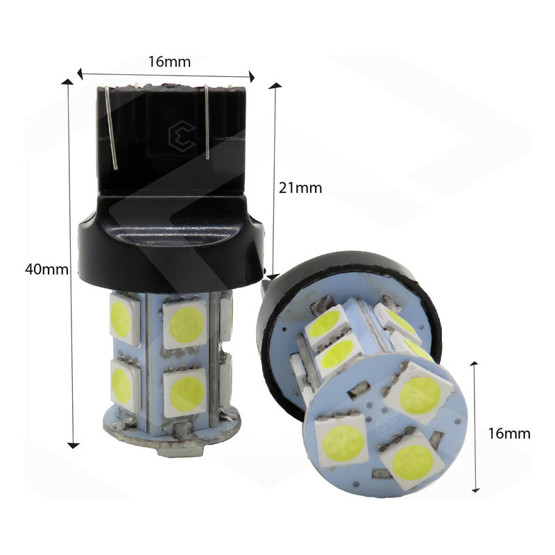 2 Focos 1157 1156 1176 3157 7440 7443 13 Leds Fijo Par Focos