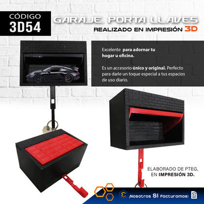 Portallaves Organizador Garage Para Carritos Juguete 3d Petg
