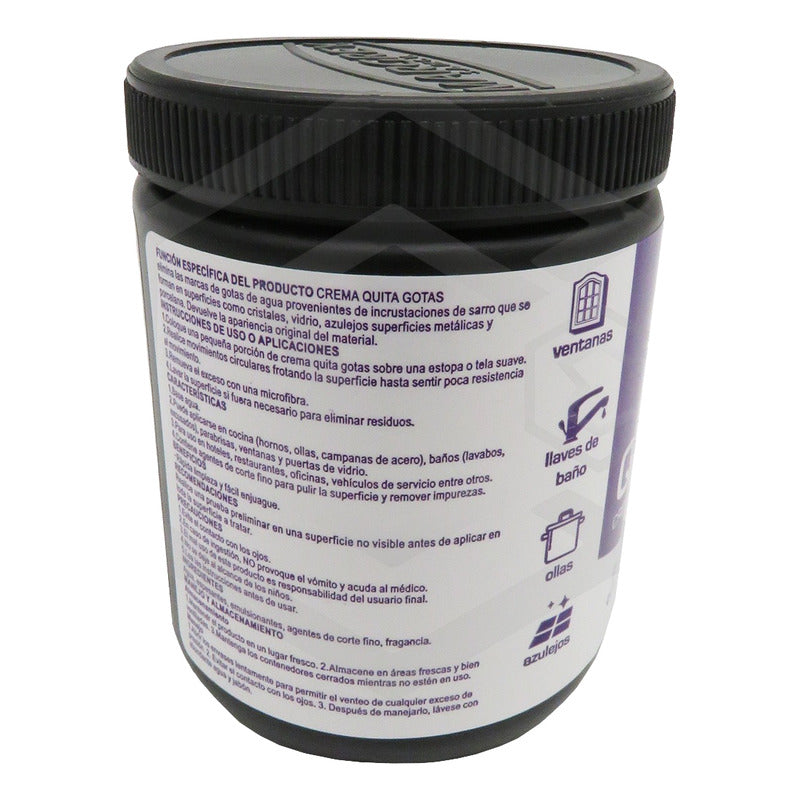 6 Crema Quita Gotas Vidrios Y Cristales Pieza 300 Ml Margrey