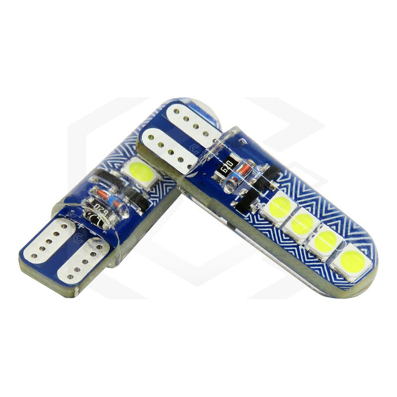 Par Focos De Pellizco T10 8 Led Codigo 3 Funcione 12v T