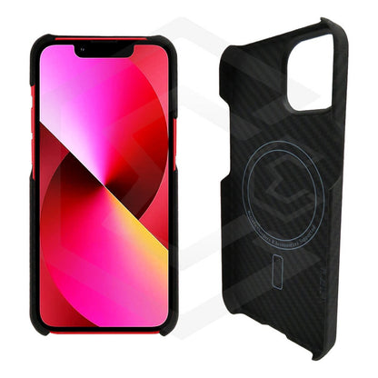 Funda Case De iPhone 13-14 Fibra De Carbono 100% Real