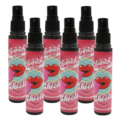 6 Aromatizante Botella Spray Liquido 60ml Auto Casa Ambiente