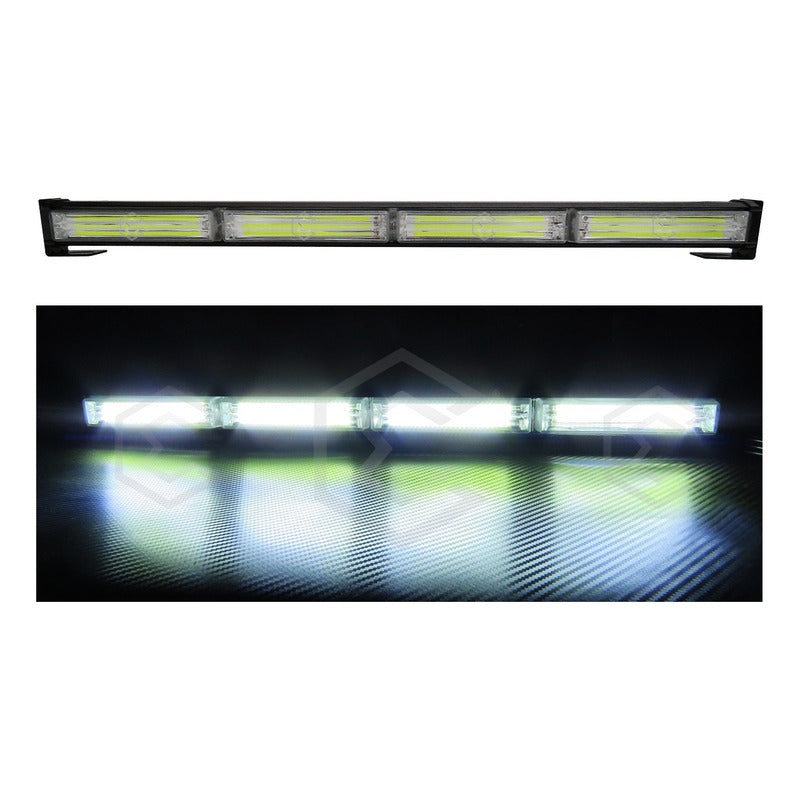 Barra Torreta Led Cob 4 Módulos Estrobo Código 16 Funciones