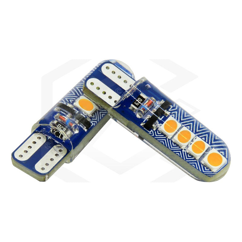 Par Focos De Pellizco T10 8 Led Codigo 3 Funcione 12v T