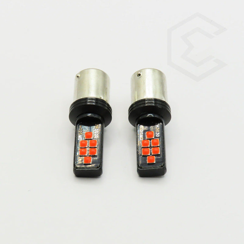 2 Focos 12 Led Canbus Cuarto Stop 12-24v 1156 57 3157  7507