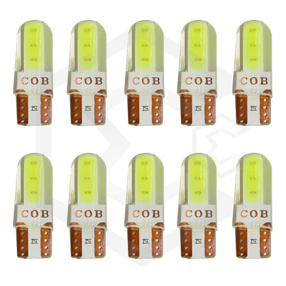 Kit 5 Pares Focos Led Cob Grande Pellizco T10 Silicon Auto