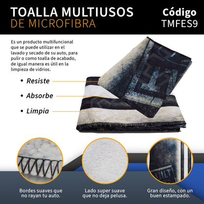 Toalla De Microfibra Para Auto O Camioneta Ford Built 55x40