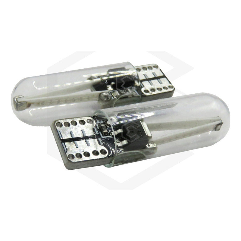 Par Focos De Pellizco Led Cob Vidrio Filamento Canbus T10 W5