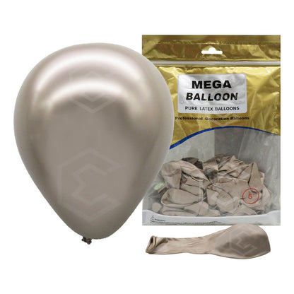 Bolsa 100 Globos Cafe Metalizado #5 Adorno Fiesta Boda Latex Café
