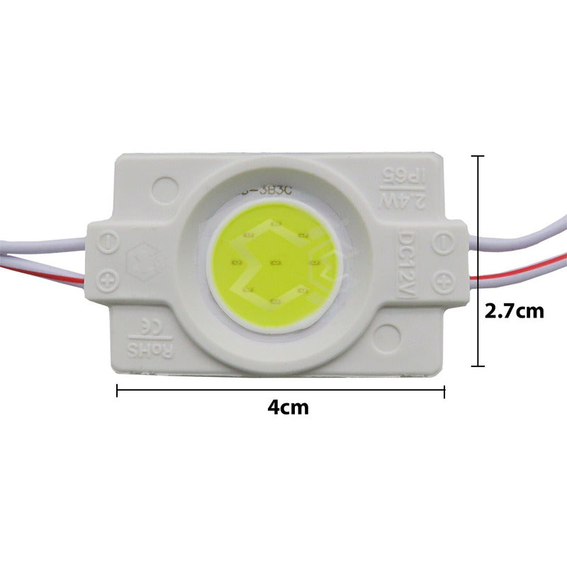 20 Módulos De 9 Led Cob Plasma Redondos Alta Intensidad 12v