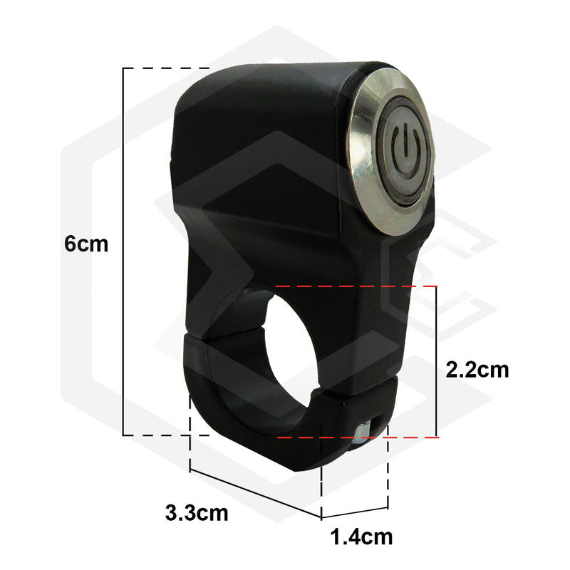 Switch Interruptor Manubrio On Off Moto Atvs Con Led 4x4