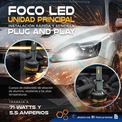 2 Focos Led Canbus Ventilador Alta O Baja 28,000lm 71w 9-36v H3