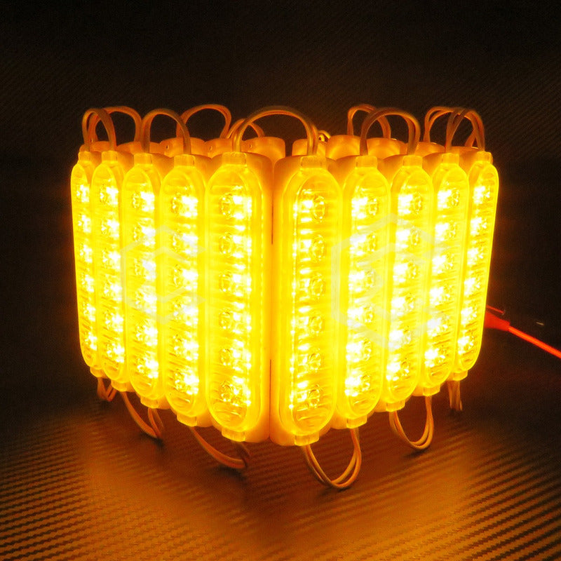 20 Módulos 6 Led Acrilico Alta Intensidad Color A Elegir 12v