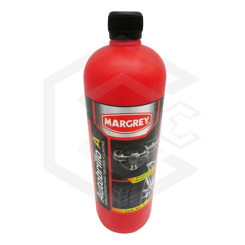 2 Autobrillo A 1l Abrillanta Protege Tablero Llanta Margrey Blanco
