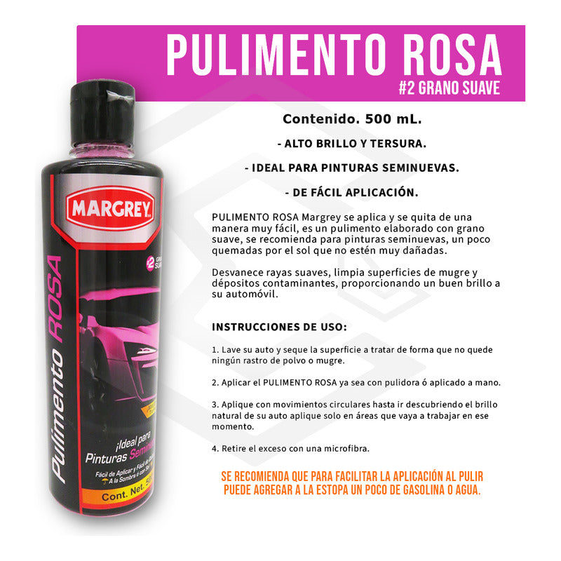 2pulimento 500ml Blanco,azul,rosa Alto Brillo Grano A Elegir