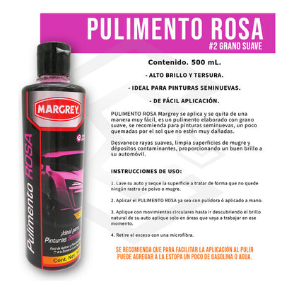 2pulimento 500ml Blanco,azul,rosa Alto Brillo Grano A Elegir
