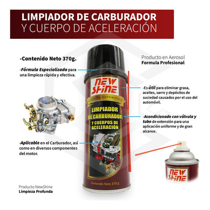 Limpiador De Carburador Carbuclean Cuerpo De Aceleracion Blanco