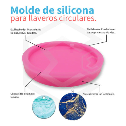 Moldes Circulo Calidad Premium Para Hacer Llaveros De Resina