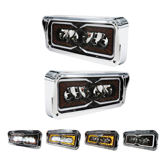 Par Faros Unidad Principal Kenworth T800 T600 W900 Pestaña Ambos Lados
