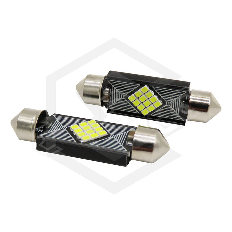2 Focos 12 Led Canbus C10w Festoon Fusible Interior 12/24v