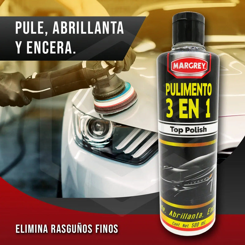 5abrillantador, Cera Y Pulimento 3 En 1 Polish Margrey 500ml