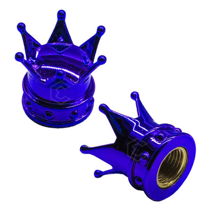 Kit 4 Tapon Cubre Pivote Válvula Metálico Corona Auto Moto