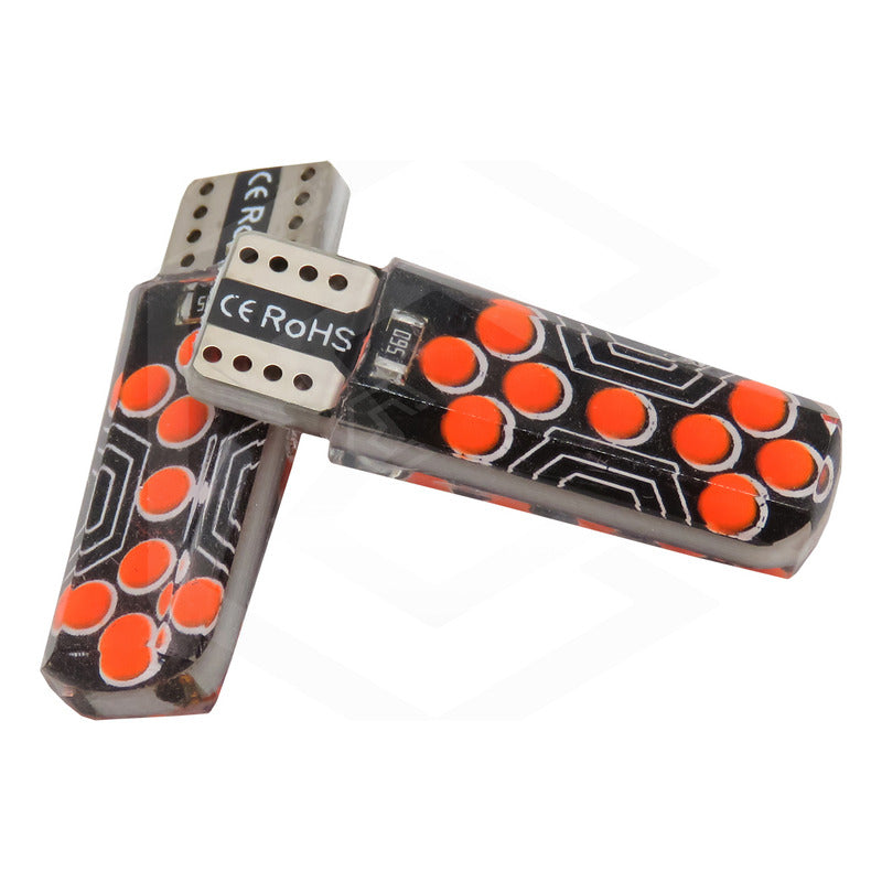 Par De Focos De Pellizco T10 18 Leds Cob Gel Alta Potencia