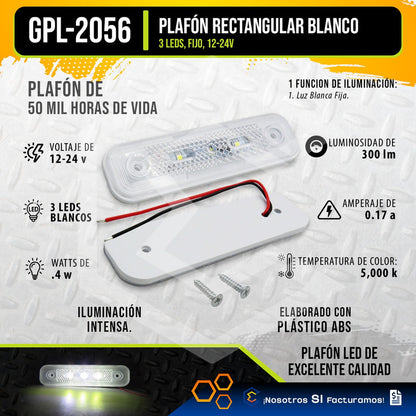 Plafón Cuarto Direccional Lateral Led Alta Intensidad 12-24v