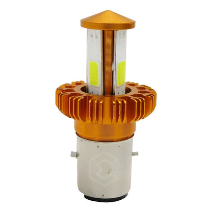 Foco De Carro/moto H4 2 Polos Ba20d Con Luz Led 4 Caras 15w