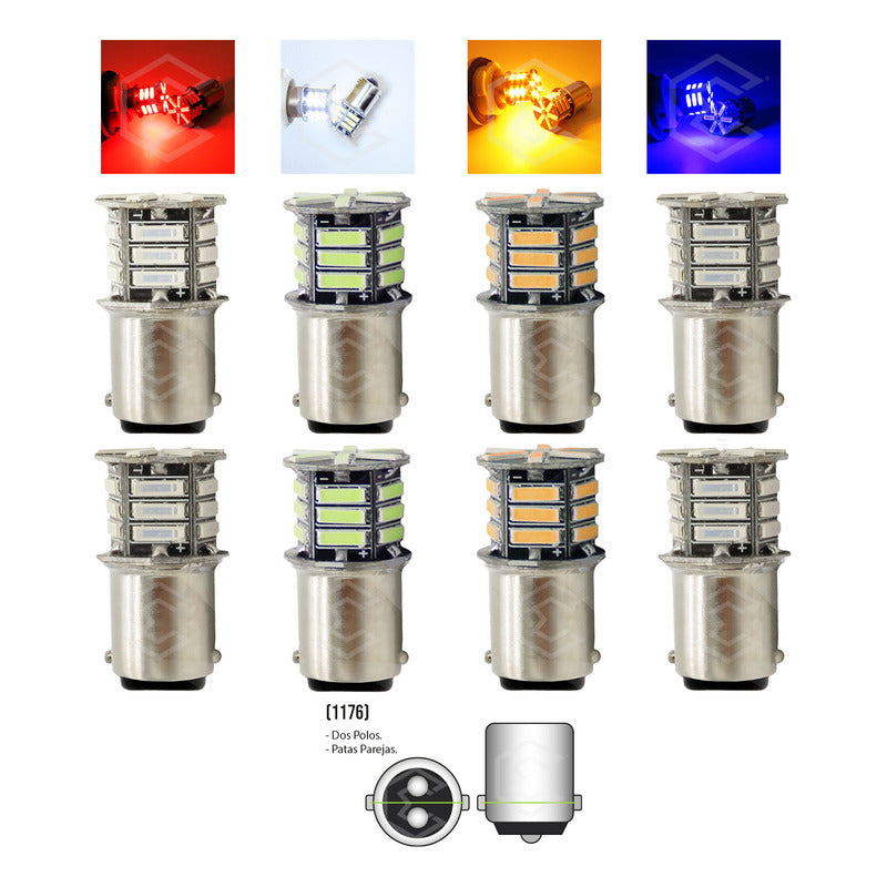 Par De Focos 21 Leds 1176 2 Polos Con Patas Parejas Fijo 12v