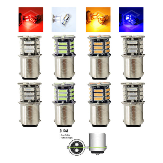 Par De Focos 21 Leds 1176 2 Polos Con Patas Parejas Fijo 12v
