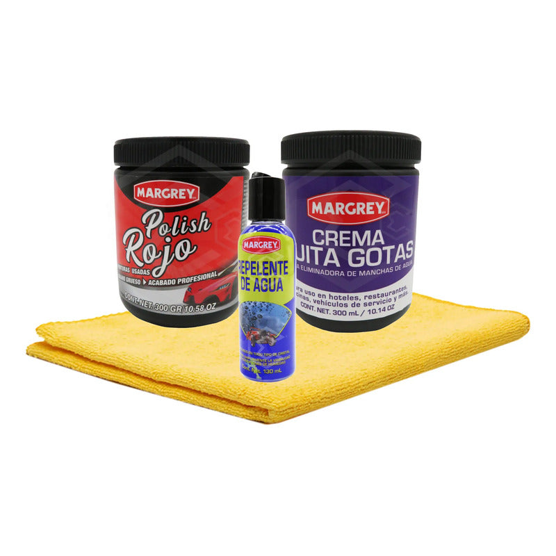 Kit Margrey Quita Gotas Polish Repelente + Paño Y Esponjas Multicolor