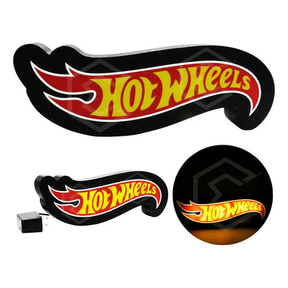 Lampara Led Hot Wheels Escritorio Decoración 30cm 3d Petg Negro