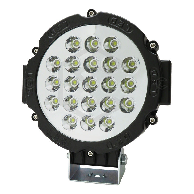 Faro Cree Redondo Universal 21 Led Blanco/ambar Fijo 7'' 24v