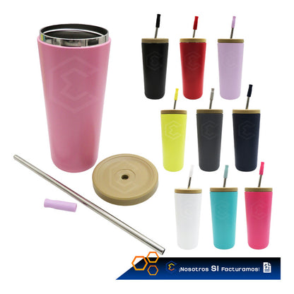 Termo Vaso Personalizado Nombre Logo Láser 750ml Acero Inox