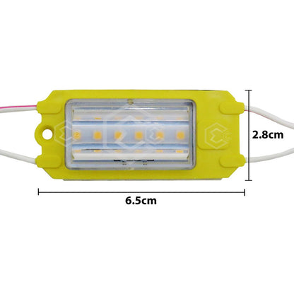 10 Módulo Rect 6led Mz-65 Alta Intensidad Color A Elegir 12v