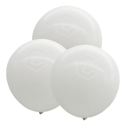 Bolsa 3 Globos Blanco Brillosos #36 Adorno Fiesta Boda Latex Blanco