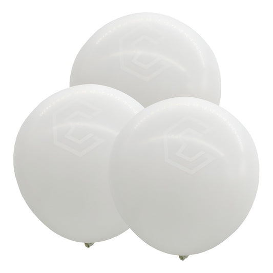 Bolsa 3 Globos Blanco Brillosos #36 Adorno Fiesta Boda Latex Blanco
