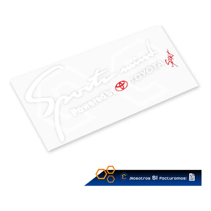 10 Calcomanía Sportmind Toyota Blanco Stickervinil Auto 25cm