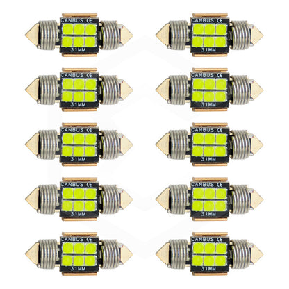 Kit 10 Focos Luz Interior 31 36 39 41 Mm 6 Leds Canbus 12v