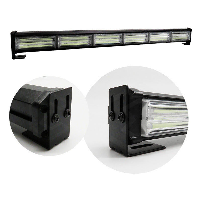 Barra Torreta Led Cob 6 Módulos Estrobo Código 16 Funciones