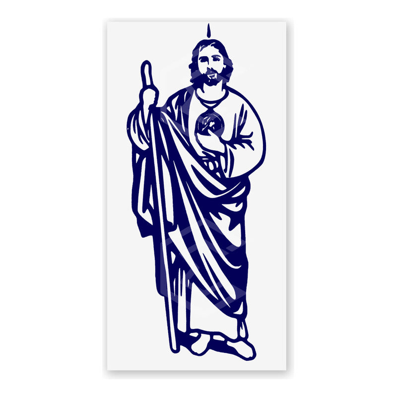 2 Calcomanía San Judas Tadeo Sticker Vinil Auto Moto 29x12cm
