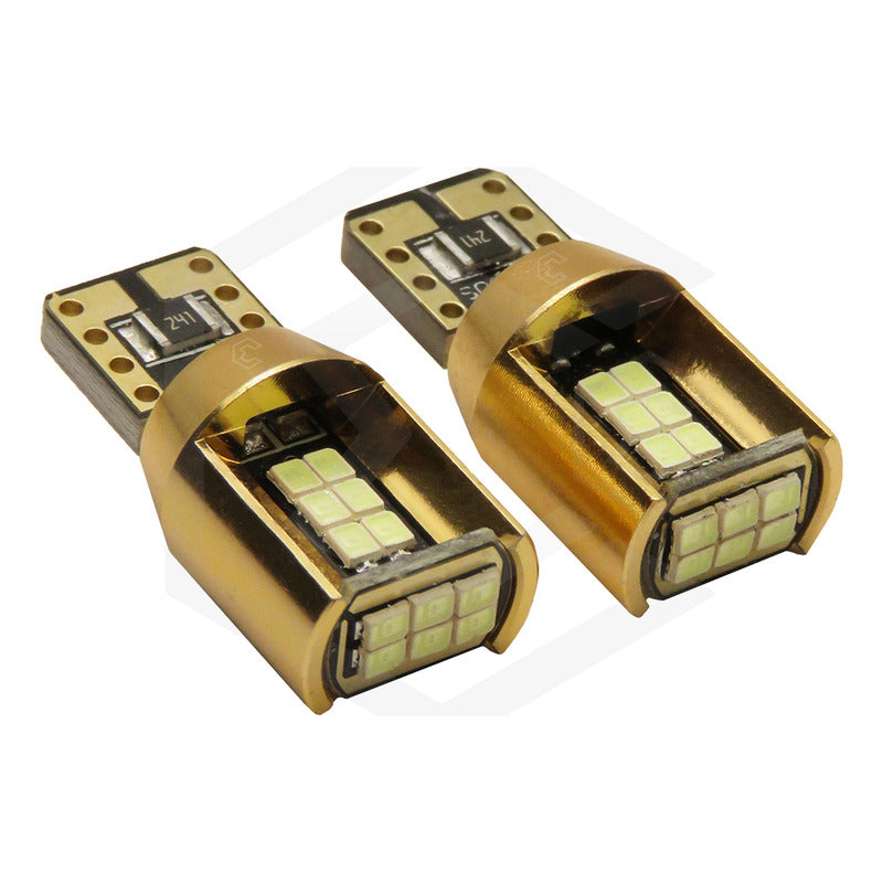 Par De Focos De Pellizco T10 18 Leds Canbus Aluminio 12v