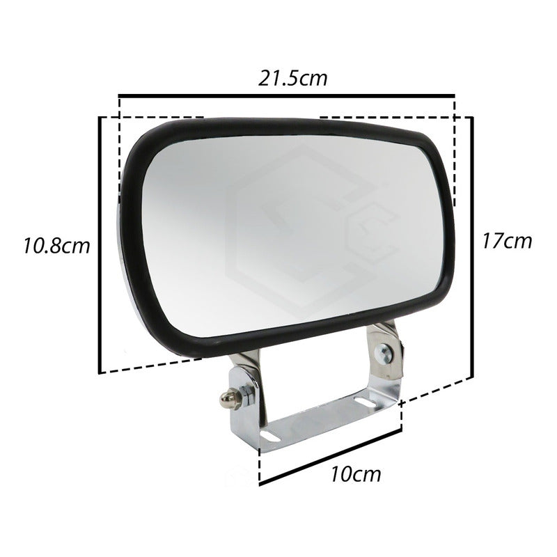 1 Espejo Lateral Universal Trailer Camion Cromado Banquetero