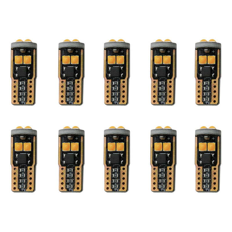 Kit 10 Focos Pellizco 6 Led Burbuja Canbus Super Potente 12v