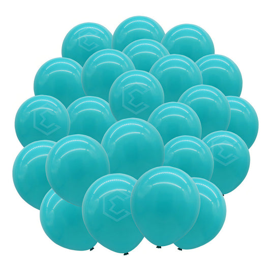 Bolsa 25 Globos Azul Cielo Brillosos #18 Fiestas Bodas Latex Color Agua