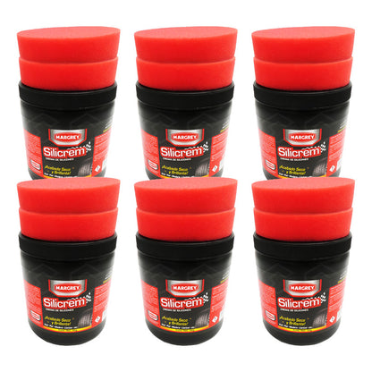 6 Silicrem 1lt Crema Silicones Tablero Llantas Abrillantador Blanco